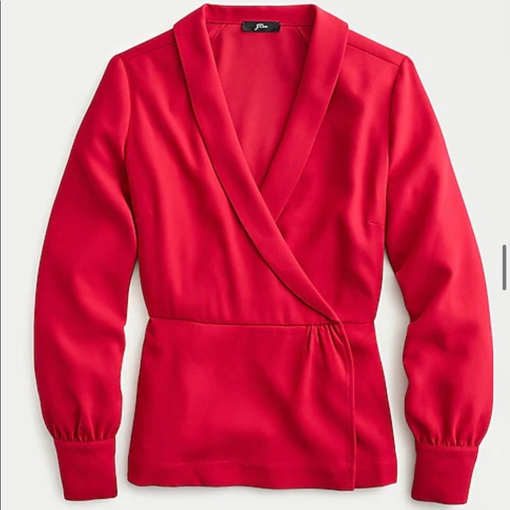 Brand new Jcrew Drapey faux-wrap top. Sz2